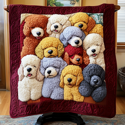 Adorable Sleepy Poodles Quilted Blanket GFTOTP2382