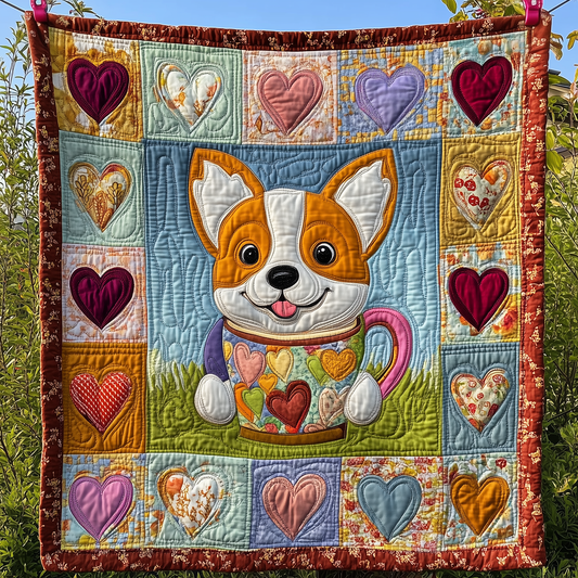 A Cup Of Corgi Quilted Blanket GFTOTP2472