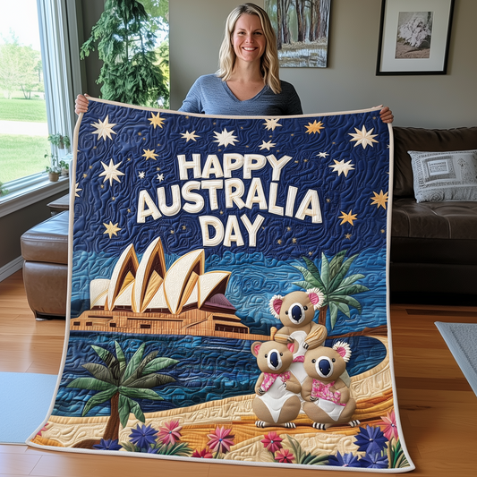 Happy Australia Day Quilted Blanket GFTOTP2678