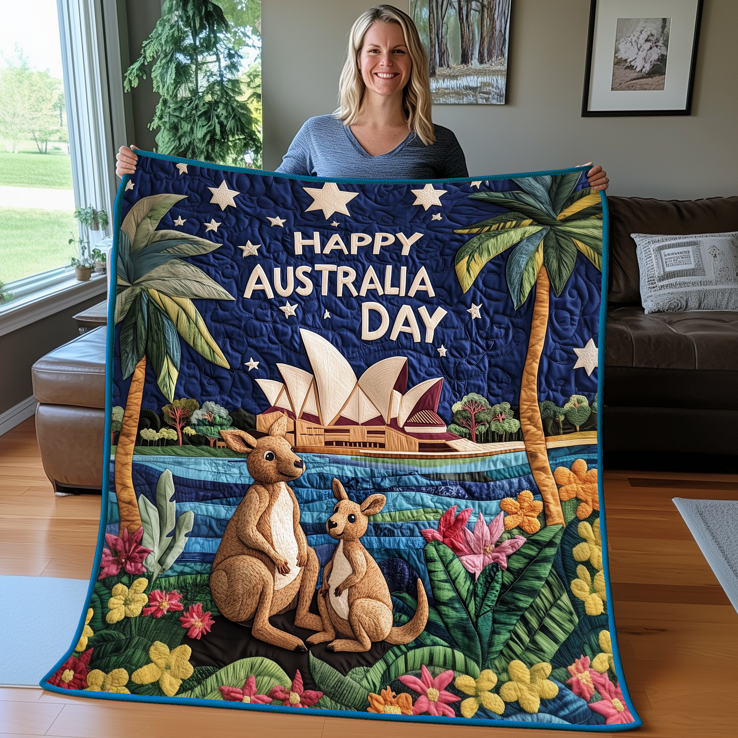 Happy Australia Day Quilted Blanket GFTOTP2679