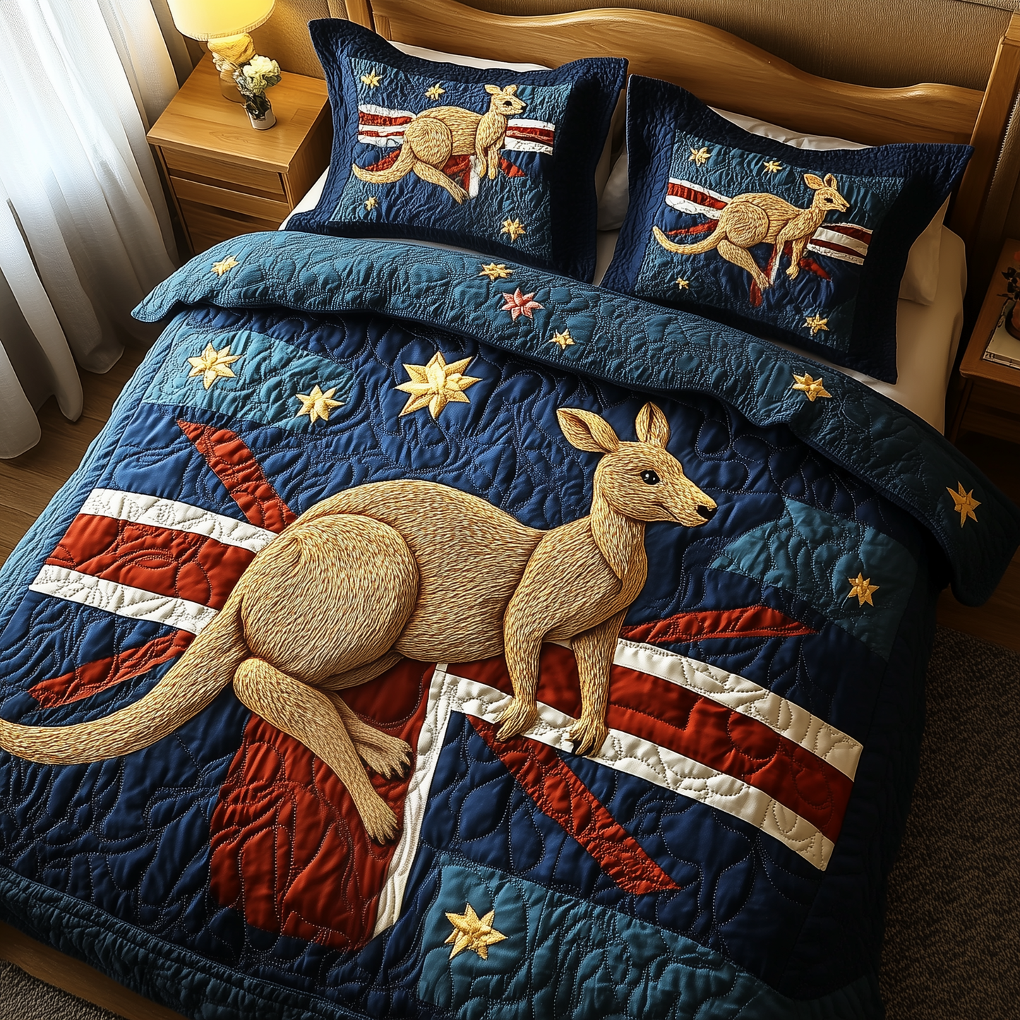 Happy Australia Day 3-Piece Quilted Bedding Set GFTOTP2690