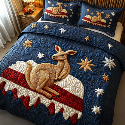 Happy Australia Day 3-Piece Quilted Bedding Set GFTOTP2692