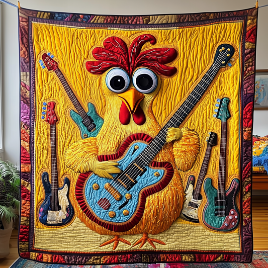 Chicken Rock Fiesta Quilted Blanket GFTOTP3166