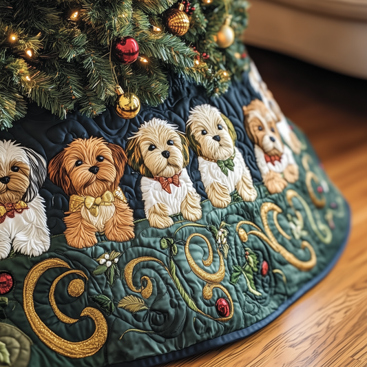 Adorable Yorkshire Terrier Quilted Tree Skirt GFTOTP457