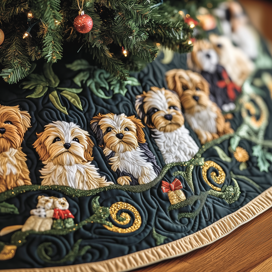 Adorable Yorkshire Terrier Quilted Tree Skirt GFTOTP460