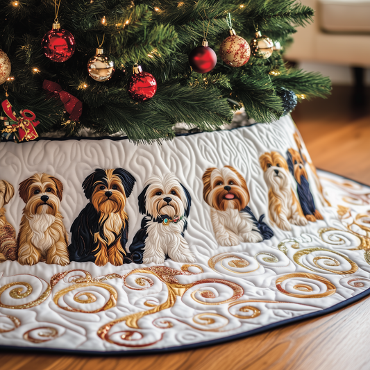 Adorable Yorkshire Terrier Quilted Tree Skirt GFTOTP461