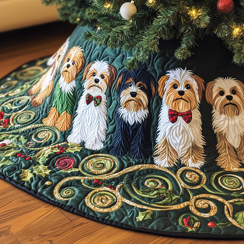 Adorable Yorkshire Terrier Quilted Tree Skirt GFTOTP462